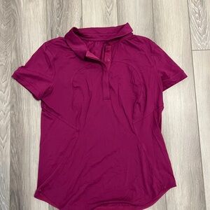 Lululemon Magenta Short Sleeve Polo